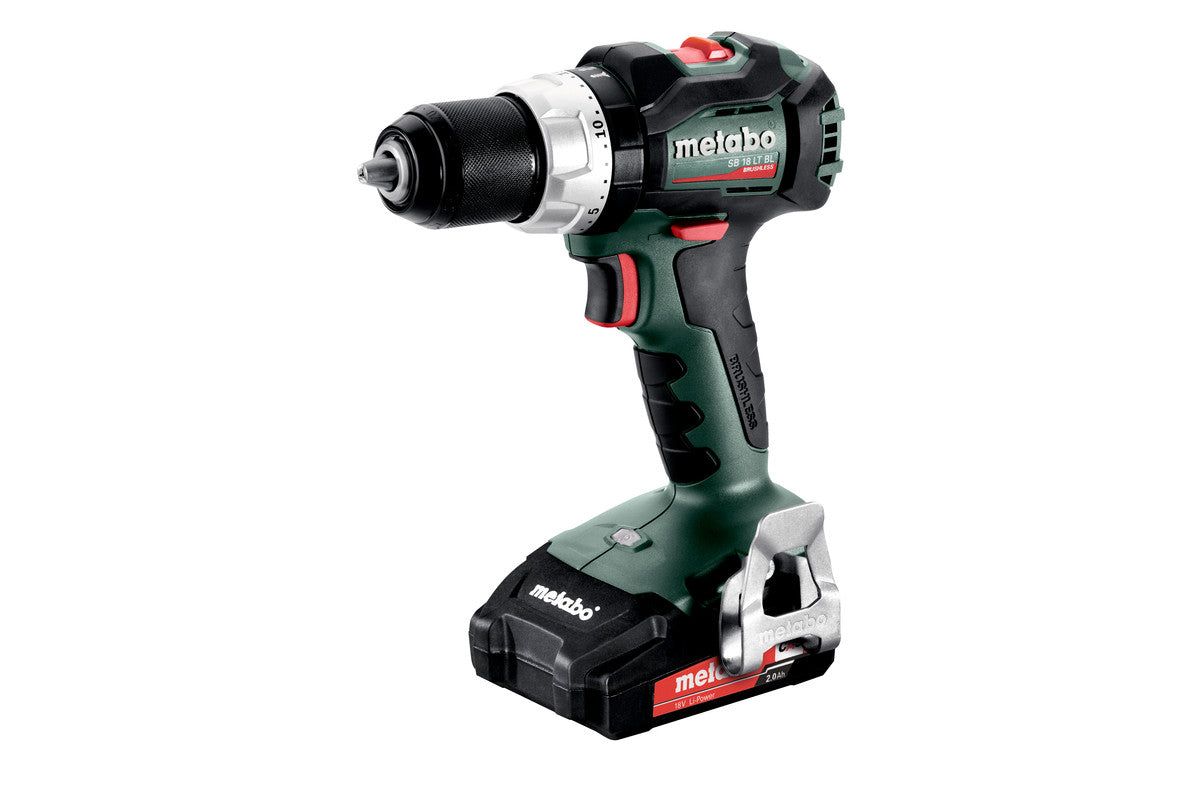 Metabo 18V Brushless Hammer Drill/Driver Kit 2x 2.0Ah 301/664 in-lbs SB 18 LT BL 2.0 MB