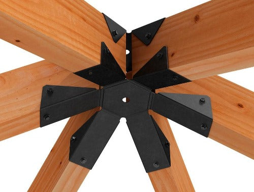 Simpson Strong-Tie APGT6 Gazebo Tie, 18 Gauge Black Powder Coated