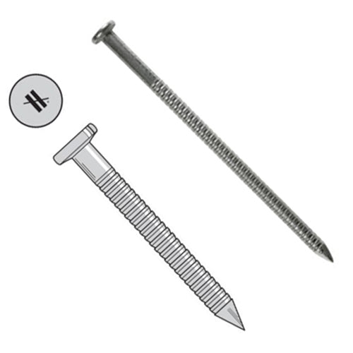 Simpson Strong-Drive 10d 0.148" x 3" SCNR Ring-Shank Connector Nail 316 Stainless 1 Lb