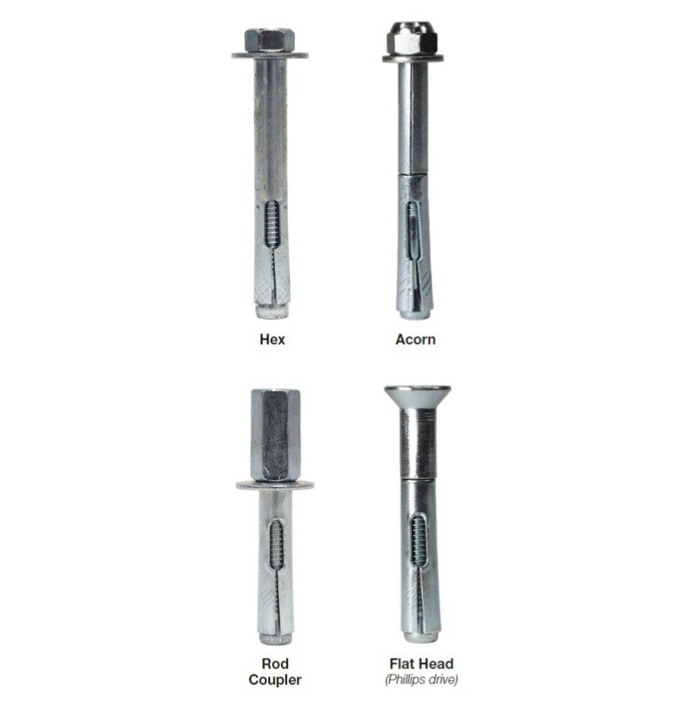 Simpson 1/4" x 3" Phillips Flat-Head Sleeve-All Anchor SL25300PF