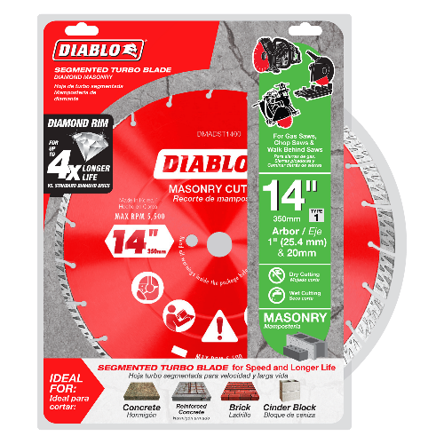 Diablo 14" Diamond Segmented Turbo Masonry Cut-Off Blade DMADST1400