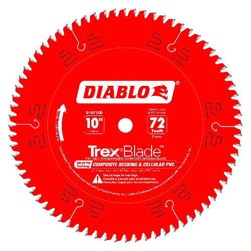 Diablo 10" x 72T TrexBlade Saw Blade for Composites & Plastic D1072CD