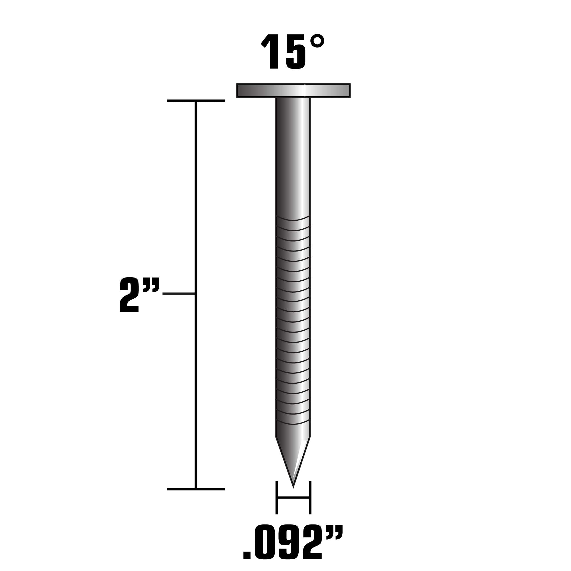 Metabo HPT 13365HHPT 2 Inch Full Round Head Wire Coil Siding Nail (3600 Count)