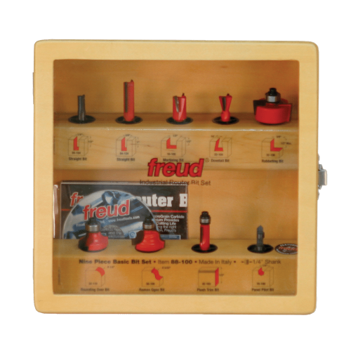 Freud 9 Piece Basic Bit Set (1/4" Shank) 88-100