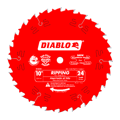 Diablo 10" x 24T Ripping Saw Blade for Wood D1024X