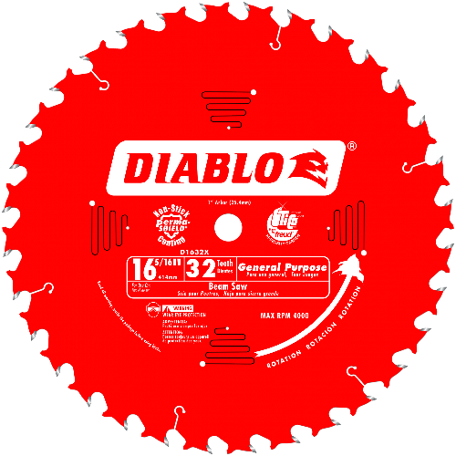 Diablo 16-5/16" x 32T General Purpose Saw Blade for Wood D1632X